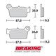 PASTILLAS FRENO OFF ROAD SEMI METÁLICAS BRAKING 890SM1