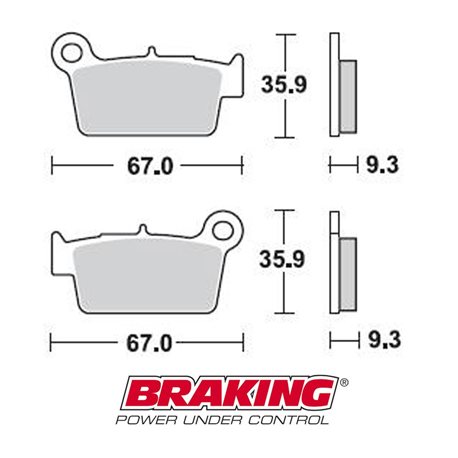 PASTILLAS FRENO OFF ROAD SEMI METÁLICAS BRAKING 890SM1