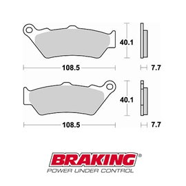 PASTILLAS FRENO ON ROAD SINTERIZADAS BRAKING 780CM55