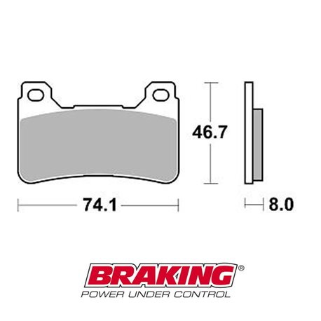 PASTILLAS FRENO ON ROAD SINTERIZADAS BRAKING 899CM55 HONDA (2004-2014)