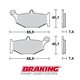 PASTILLAS FRENO ON ROAD SINTERIZADAS BRAKING 924CM56 SUZUKI (2006-2012)