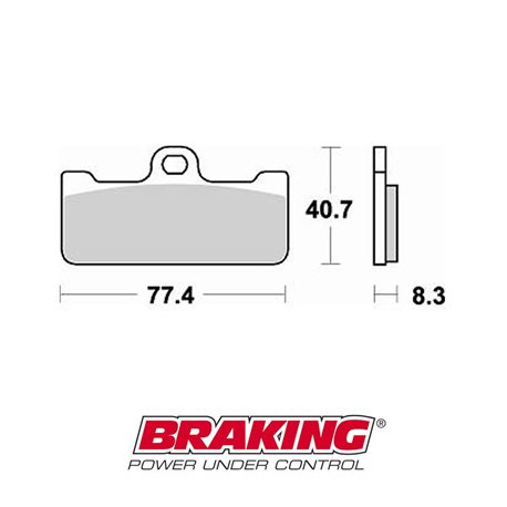 PASTILLAS FRENO RACING SINTERIZADAS BRAKING 776CM66 APRILIA, DUCATI (1994-2006)