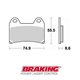 PASTILLAS FRENO RACING SINTERIZADAS BRAKING 784CM66 CARRETERA