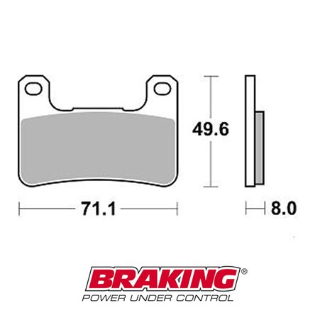 PASTILLAS FRENO RACING SINTERIZADAS BRAKING 898CM66 KAWASAKI, SUZUKI CARRETERA (2008-2014)